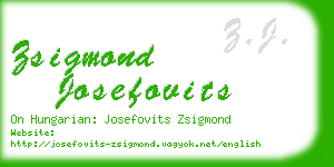 zsigmond josefovits business card